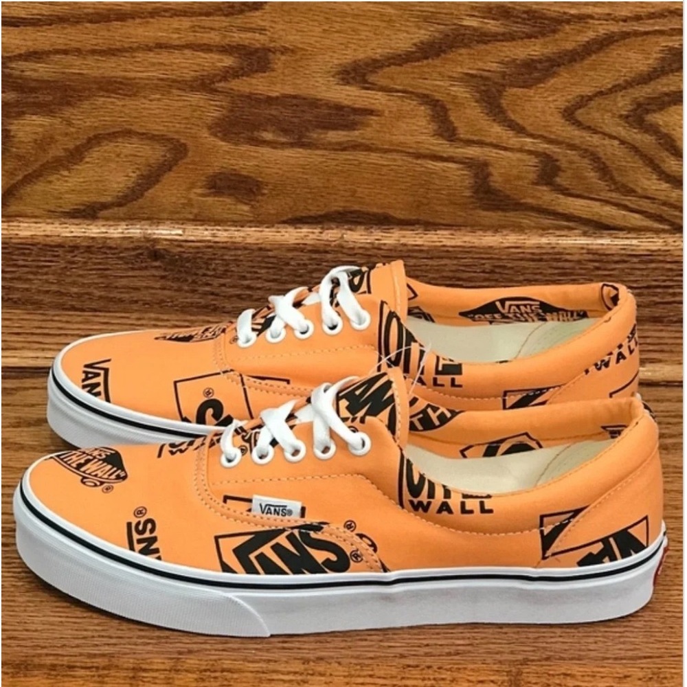 Vans‎ Era Logo Mix Tangerine Black Mens Skate Shoes Size Men 5.5